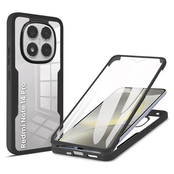 Puzdro pre Xiaomi Redmi Note 14 Pro 5G, Shockproof, s fóliou, čierne