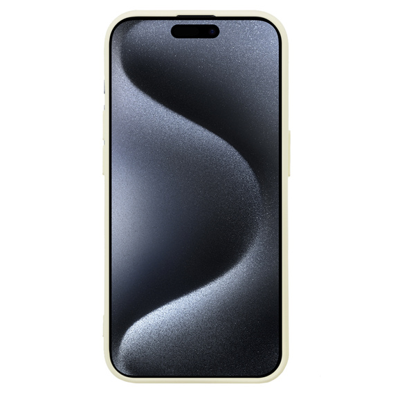 Obal na mobil pre iPhone 15 Pro, Silicone Lite, krémové