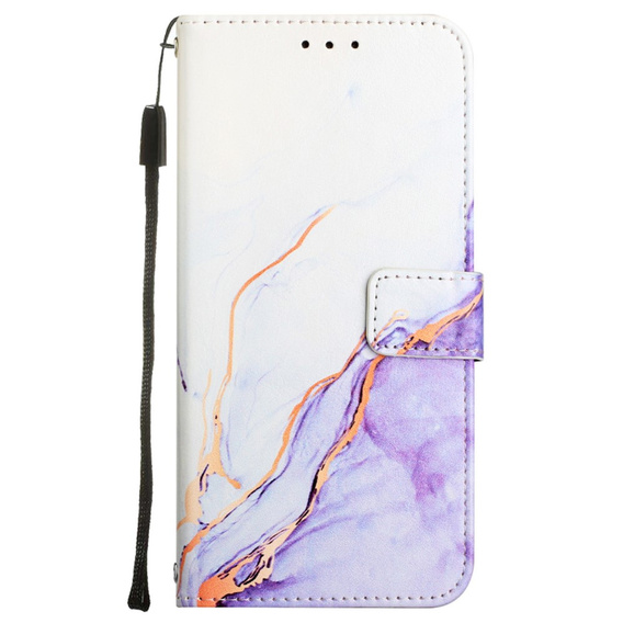 Klapkové puzdro pre Xiaomi Redmi Note 13 Pro 4G / Xiaomi Redmi Note 14S / Xiaomi Poco M6 Pro 4G, Wallet, Marble fialové