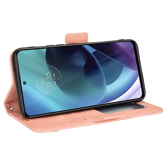 Klapkové puzdro pre Motorola Moto G71 5G, Card Slot, ružové