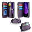 Puzdro CASEME pre Samsung Galaxy S25 FE, RFID Leather Wallet, s popruhom cez rameno, fialové