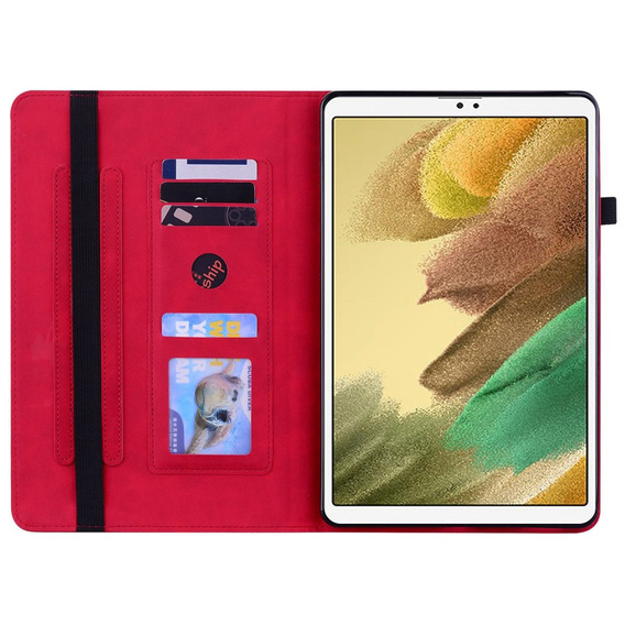 Puzdro pre Samsung Galaxy Tab A7 Lite, Wallet Pen Slot, červené