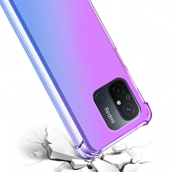 Puzdro pre Xiaomi Redmi 12C, Gradient Dropproof, Fialová / modrá