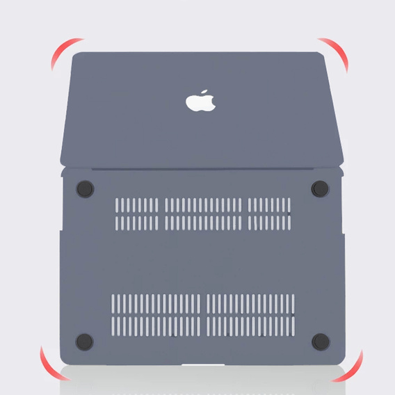 Puzdro pre MacBook Air 13 A2337 M1 A2179 A1932, HardShell, fialové