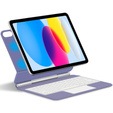 Puzdro s klávesnicou pre iPad 10.9" 2022 (10 gen.) / iPad 11" 2025 A16 (11 gen.), Magnetic Keyboard Touchpad, fialové