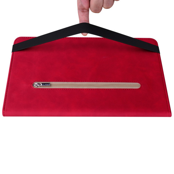 Obal na mobil pre Lenovo Tab M9, Wallet Pen Slot, červené