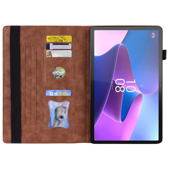 Puzdro pre Lenovo Tab P11 Pro Gen 2 TB132FU TB132XU 11.2", Classic, s priestorom pre stylus, hnedé
