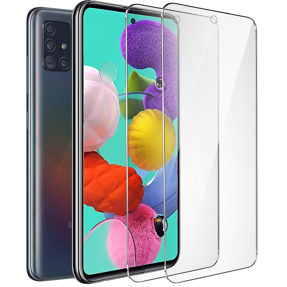 2x tvrdené sklo pre Samsung Galaxy A51, ERBORD 9H Hard Glass na displeji