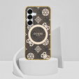 GUESS Magnetické puzdro IML Peony pre Samsung Galaxy S25