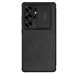 Flipové puzdro NILLKIN pre Samsung Galaxy S25 Ultra, CamShield Qin Pro, kožené, čierne