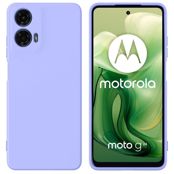 Obal na mobil pre Motorola Moto G24 / G24 Power / G04, Silicone Lite, fialové