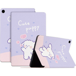 Puzdro s chlopňou pre Samsung Galaxy Tab A9+, bubble dog