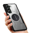 Puzdro pre Infinix Hot 50 4G, s magnetickým štítkom, transparentné / čierne
