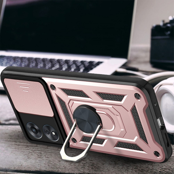 Obal na mobil pre Oppo A78 5G, CamShield Slide, ružové rose gold