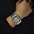 Oceľový náramok s puzdrom pre Apple Watch 7/8/9 45MM, strieborný