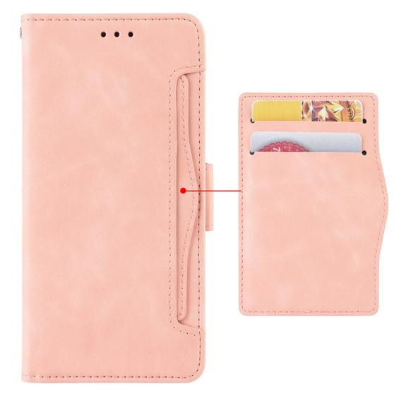 Klapkové puzdro pre Xiaomi Redmi Note 13 Pro 5G, Card Slot, ružové