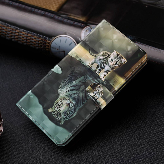 Klapkové puzdro pre Oppo A17, Wallet, Cat & Tiger
