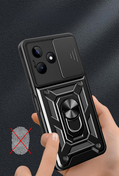 Obal na mobil pre Realme C63, CamShield Slide, čierne