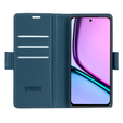 Puzdro pre Realme C67 4G, ERBORD Glossy Litchi, flipová peňaženka, modré