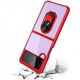 Obal na mobil pre Samsung Galaxy Z Flip4 5G, Clear Ring, červené