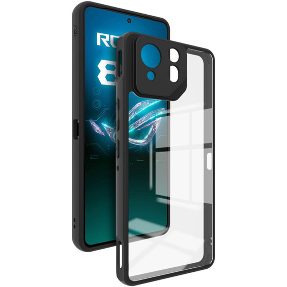 Puzdro pre ASUS ROG Phone 8 Pro, Fusion Hybrid, s ochranou fotoaparátu, transparentné / čierne