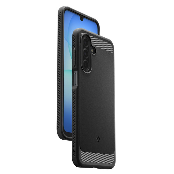 Puzdro Spigen pre Samsung Galaxy A16 4G/ 5G, Rugged Armor MagSafe, čierne + tvrdené sklo 9H
