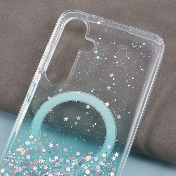 Puzdro pre Samsung Galaxy S24+ Plus, Glittery, pre MagSafe, zelené