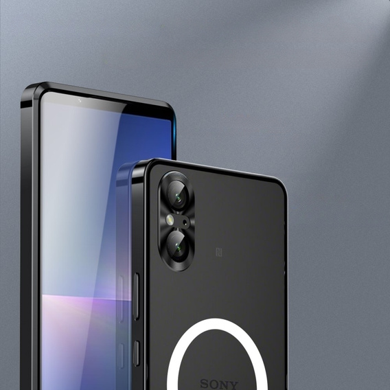 Ochranné puzdro na fotoaparát pre Sony Xperia 5 V, CamShield MagSafe, transparentné / čierne