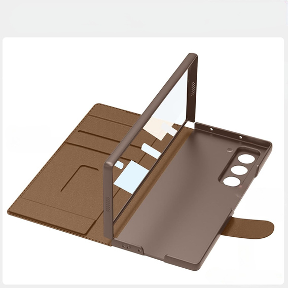 Peňaženkové puzdro s chlopňou hnedé pre Samsung Galaxy Z Fold 7 5G