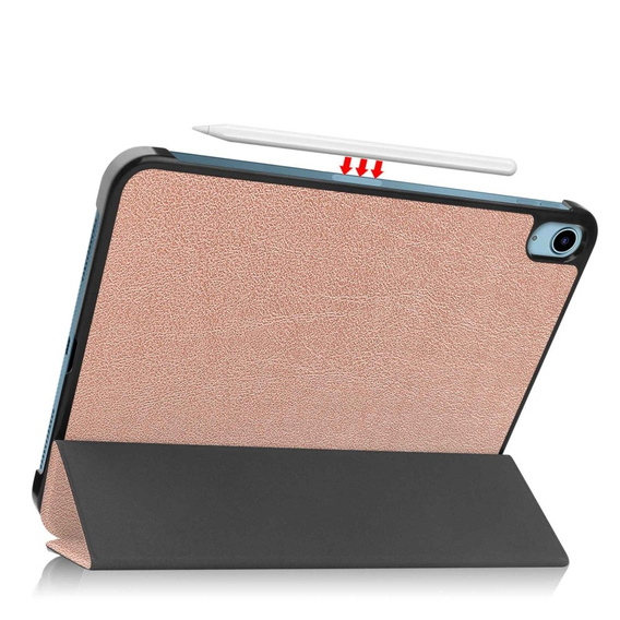 Puzdro pre iPad 10.9 2022 10 Gen, Smartcase s priestorom pre stylus, ružové