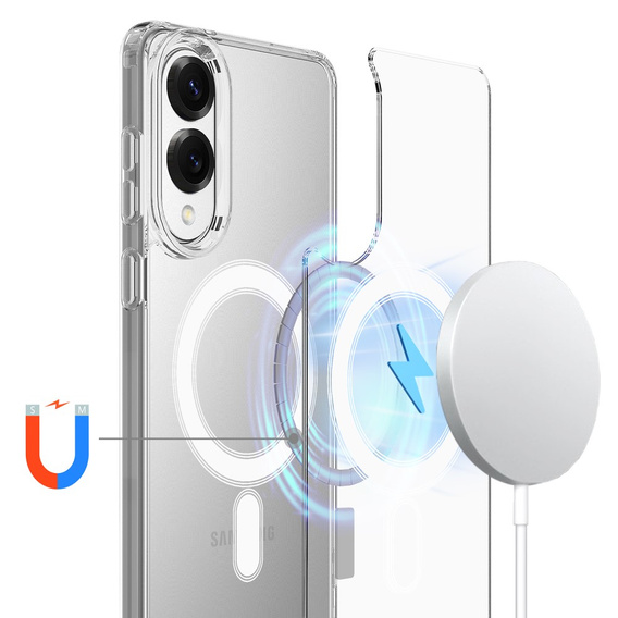Puzdro pre Samsung Galaxy S25 Edge, Fusion Hybrid, pre MagSafe, priehľadné