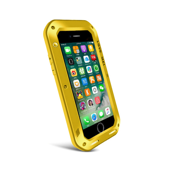 Love Mei Obal na mobil pre iPhone 8 Plus/7 Plus, armored with glass, žlté