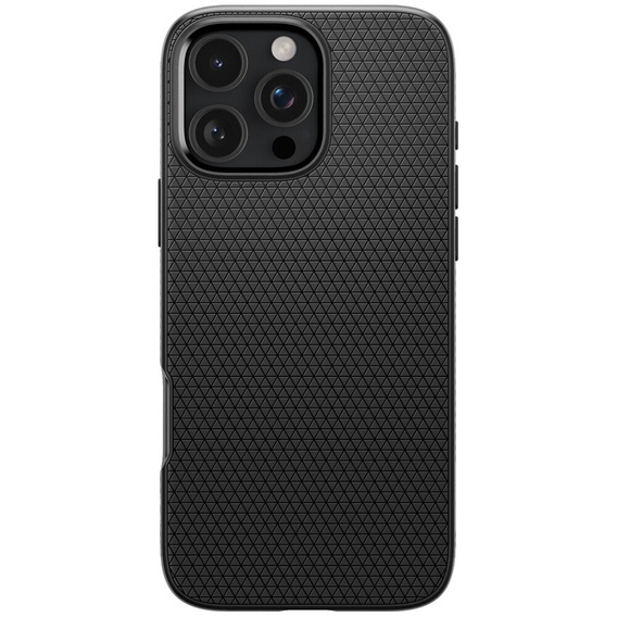 Puzdro Spigen pre iPhone 16 Pro, Liquid Air, čierne + tvrdené sklo 9H