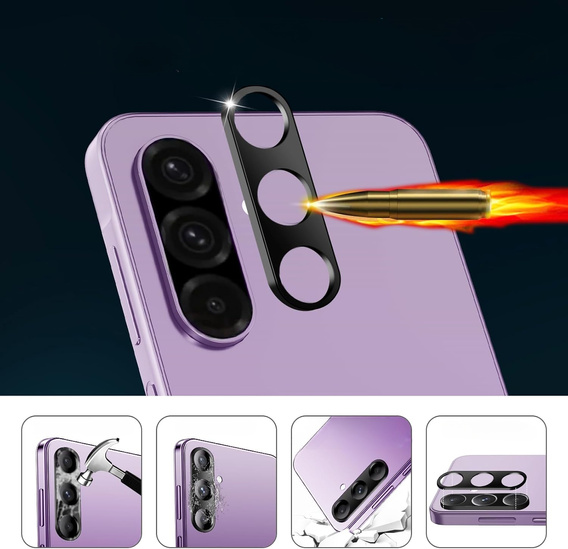 Tvrdené sklo na fotoaparát pre Samsung Galaxy A56 5G, čierne