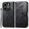 Klapkové puzdro pre Infinix Hot 40i, Butterfly, čierne