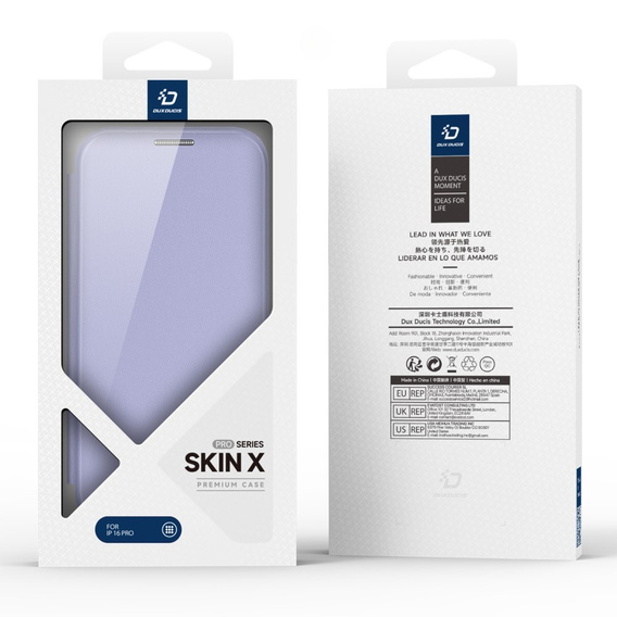 Dux Ducis Obal na mobil pre iPhone 16 Pro, Skin X Pro, MagSafe, fialové