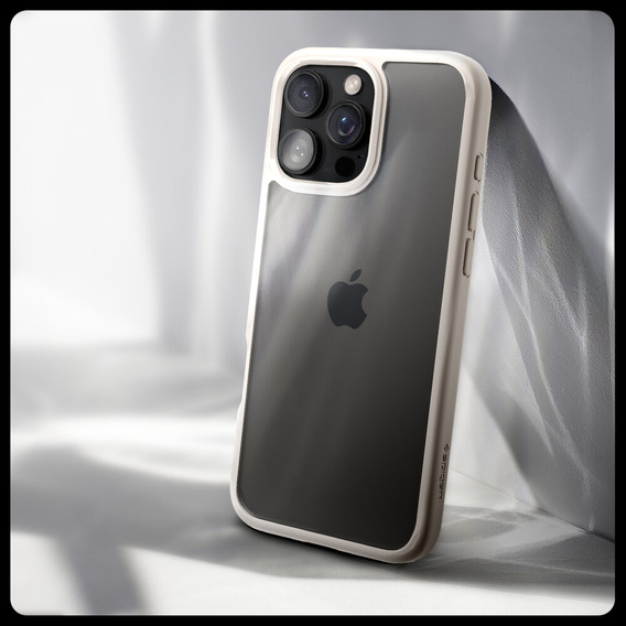 Puzdro Spigen pre iPhone 16 Pro Max, Ultra Hybrid, transparentný / titánový + tvrdené sklo 9H