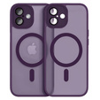 Puzdro pre iPhone 16 Plus, pre MagSafe, ERBORD Matt Case, tmavo fialová + sklo na displej