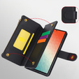Klapkové puzdro pre Samsung Galaxy S24 Ultra, Wallet Zipper Pocket RFID, s popruhom cez rameno, čierne