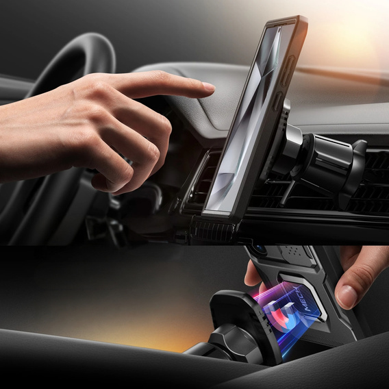 Puzdro pre Samsung Galaxy S24, séria Tongate MECH so stojanom, čierne