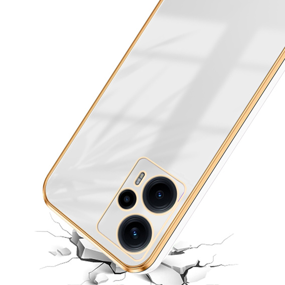 Puzdro pre Xiaomi Poco F5, Glamour CamShield, biele