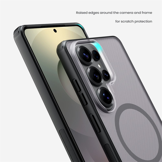 Puzdro Nillkin Frosted Shield Pro MagSafe pre Samsung Galaxy S26 Ultra, priehľadné/čierne