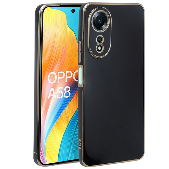 Puzdro pre Oppo A58 4G, Glamour CamShield, čierne