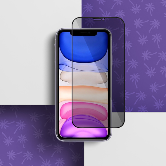 Tmavé sklo na ochranu súkromia Shy Palm pre iPhone 11