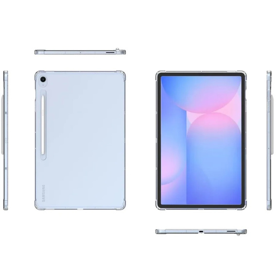 Puzdro pre Samsung Galaxy Tab S10 FE+ Plus, silikónové, priehľadné