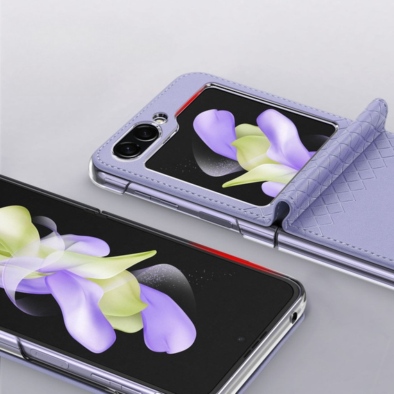 Puzdro Dux Ducis pre Samsung Galaxy Z Flip5 5G, Bril, fialové