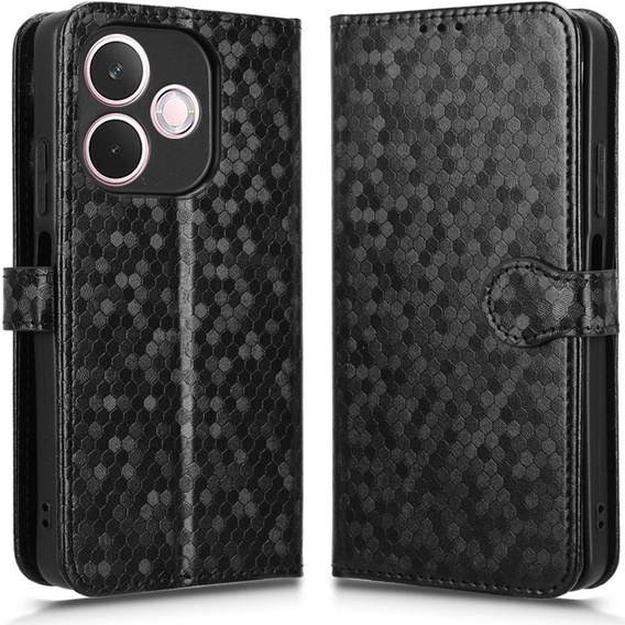 Flipové puzdro pre Oppo A5 Pro 5G, Wallet Rhombus, čierne