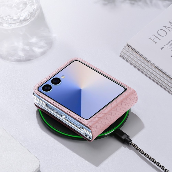Puzdro Dux Ducis pre Samsung Galaxy Z Flip7 5G, Bril, ružové