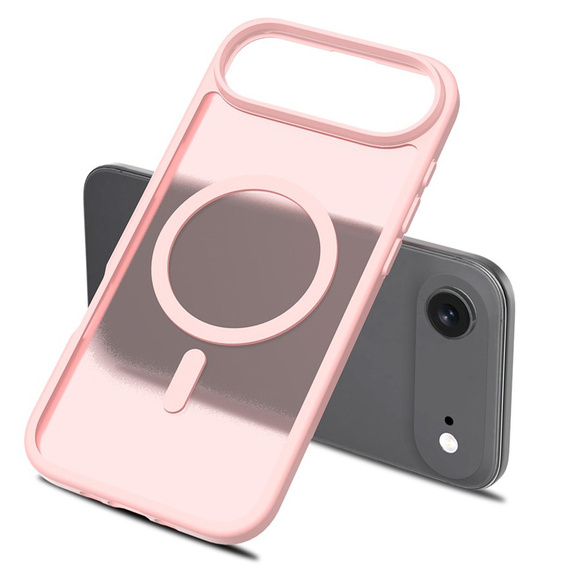 Matné puzdro pre iPhone Air, pre MagSafe, priesvitné ružové