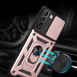 Obal na mobil pre Samsung Galaxy S22 5G, CamShield Slide, ružové rose gold
